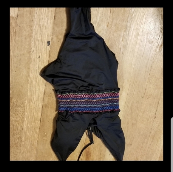 BAR III Smocking Solids Plunge Swimsuit SZ S NWT - Picture 4 of 7